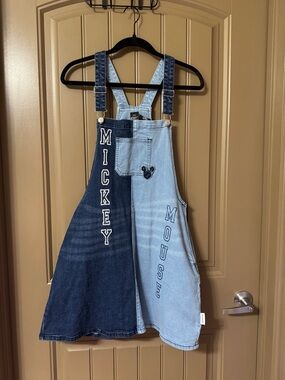 Her Universe Mickey Mouse Two-Tone Denim Adult Skirt Overalls